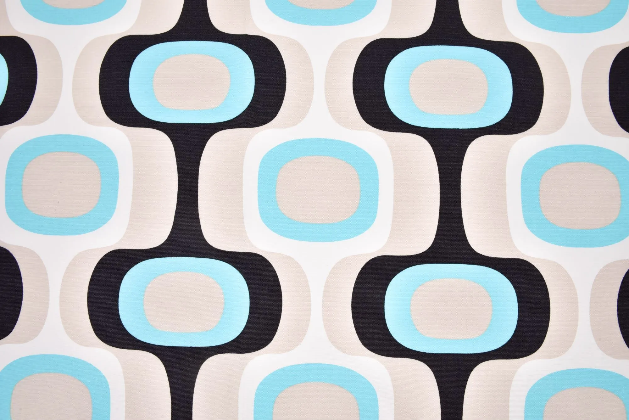 100% Cotton Half Panama Printed Fabric / Canvas printed Fabric /  Abstract Ellipses Natural Digital Print  Fabric