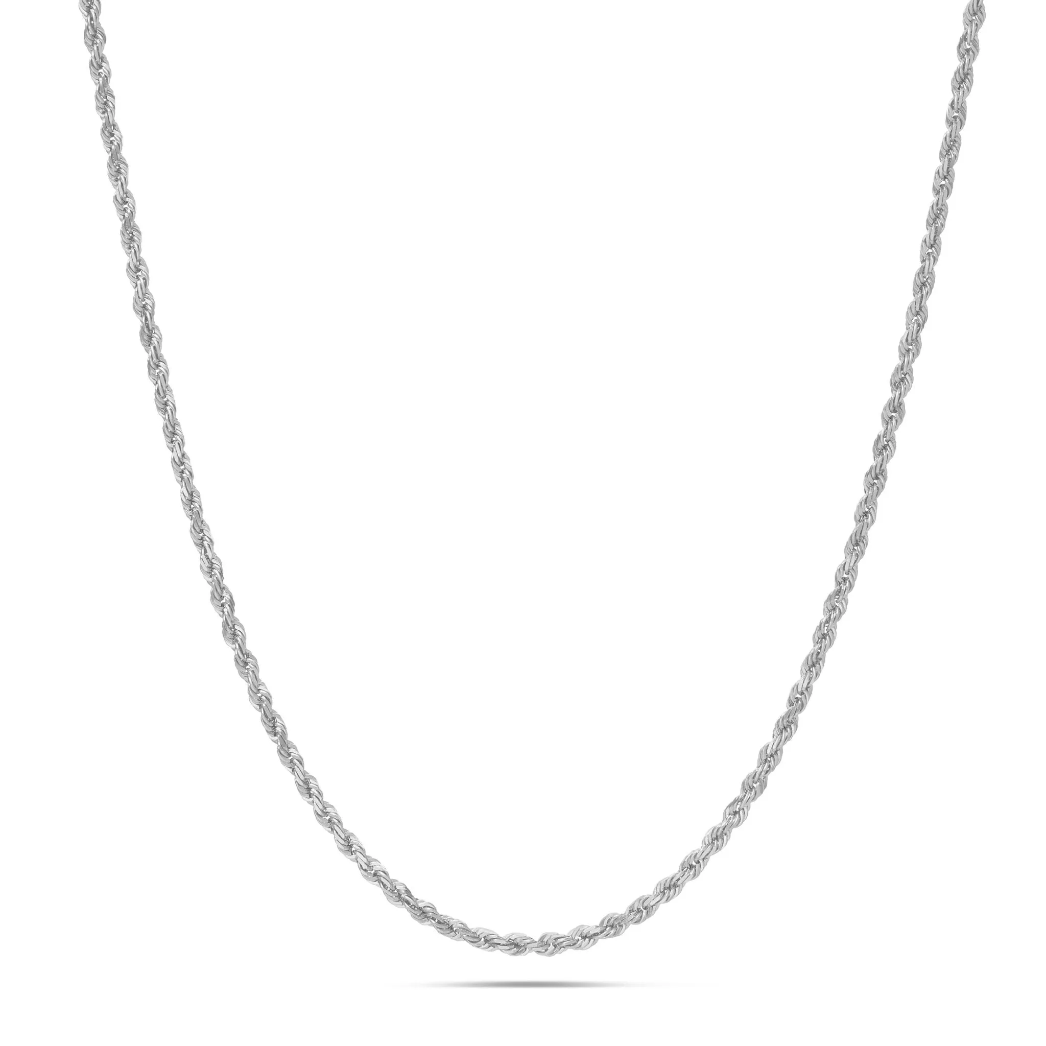 14K Solid Gold Rope Chain, 1.5mm