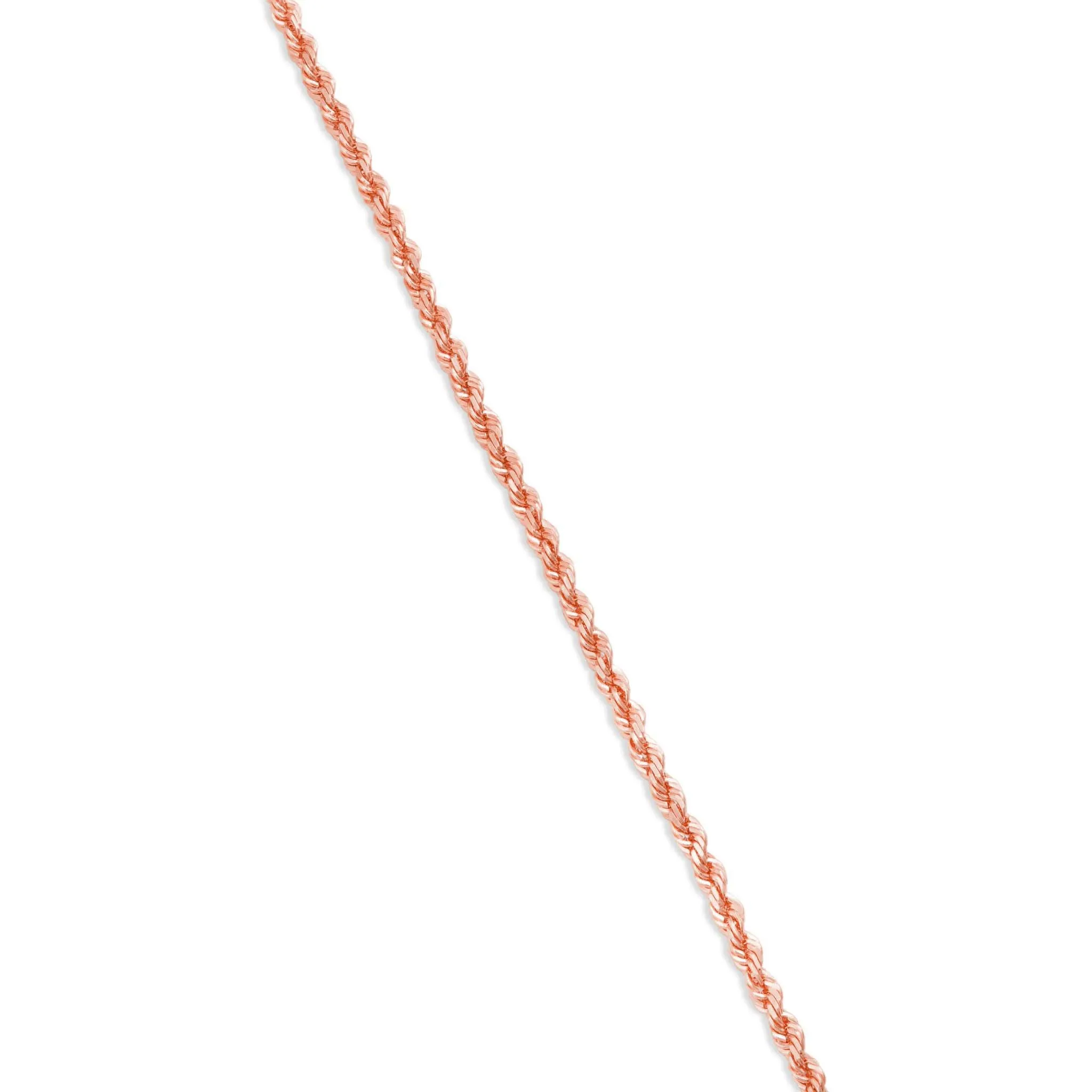 14K Solid Gold Rope Chain, 2.5mm