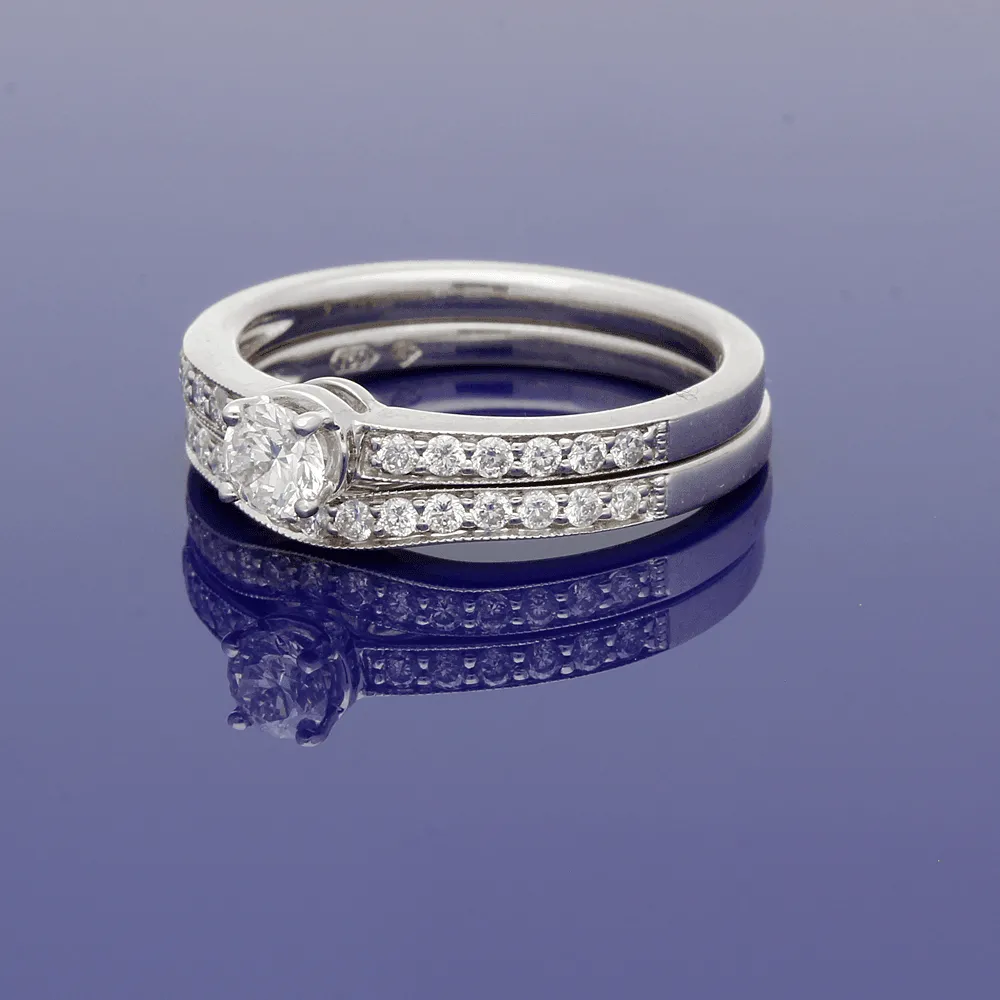 18ct White Gold Diamond Bridal Set