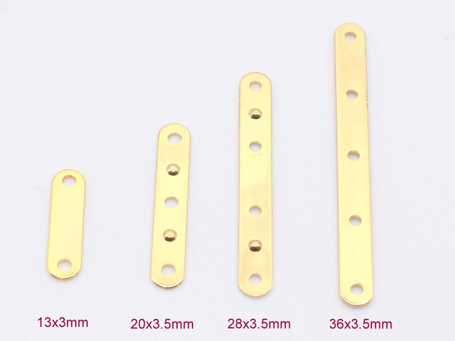 18K Gold Filled Look, Spacer Bars - Multi-Line Jewelry Connectors for Layered Creations