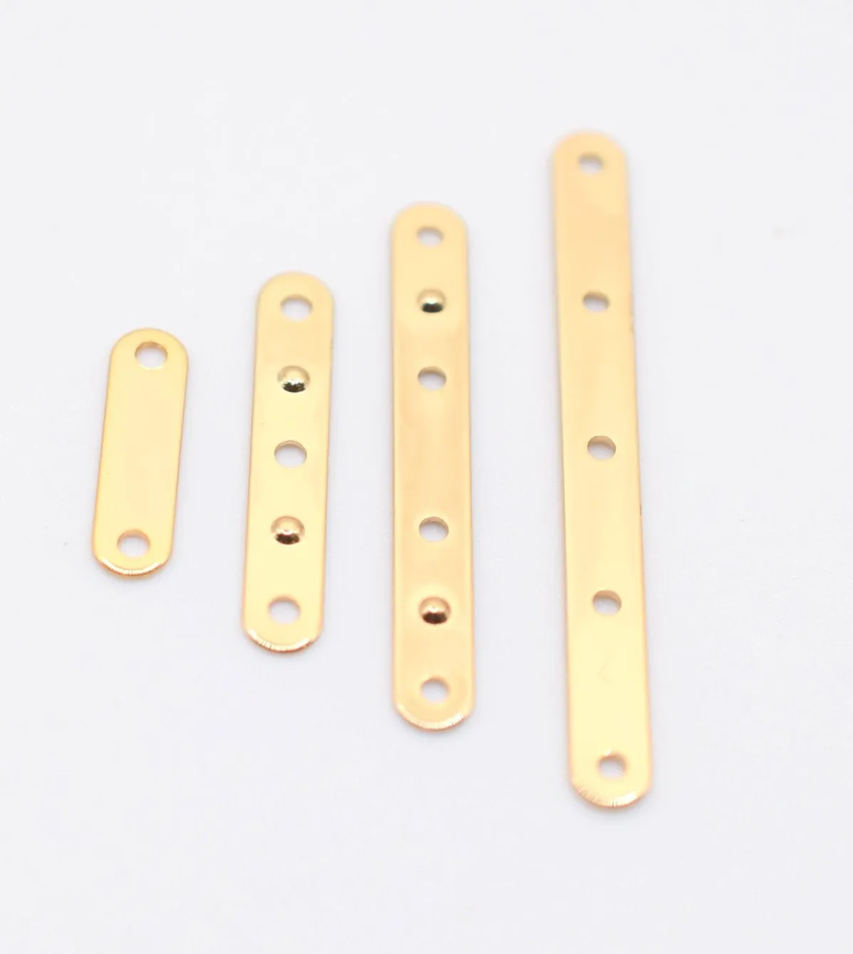 18K Gold Filled Look, Spacer Bars - Multi-Line Jewelry Connectors for Layered Creations