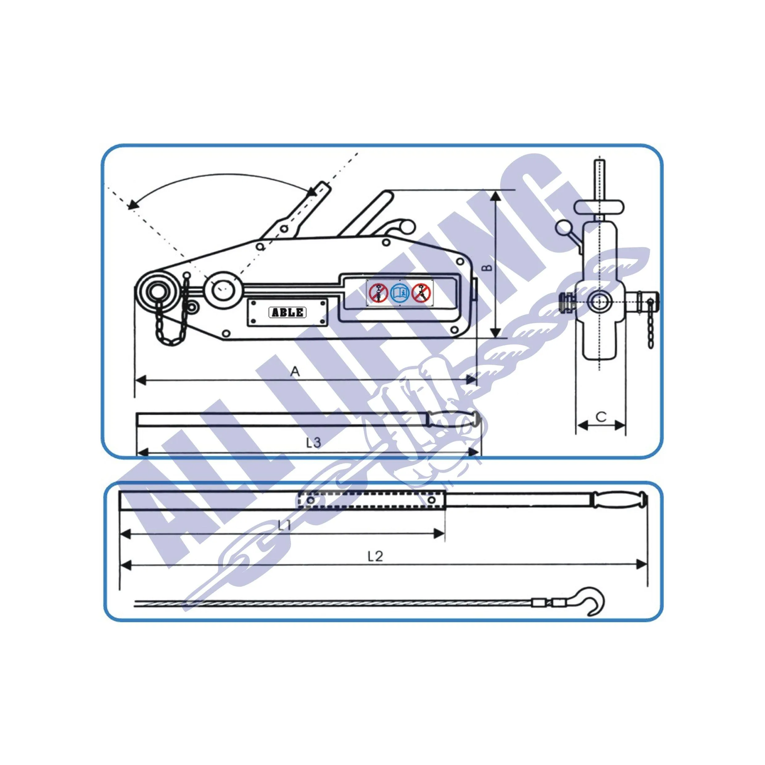 4WD Wire Rope Puller / Creeper Winch