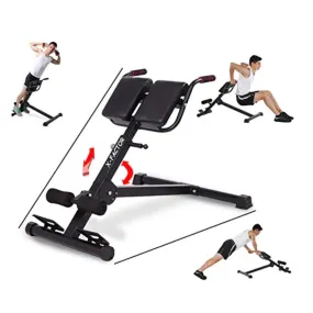 5 Star TD Adjustable Roman Chair Back Hyperextension Bench for Strengthening Abs, Butts and Lower Back AB Sit Up Bench, Abdominal, Back and Legs Strength Training Body Workout Home Gym