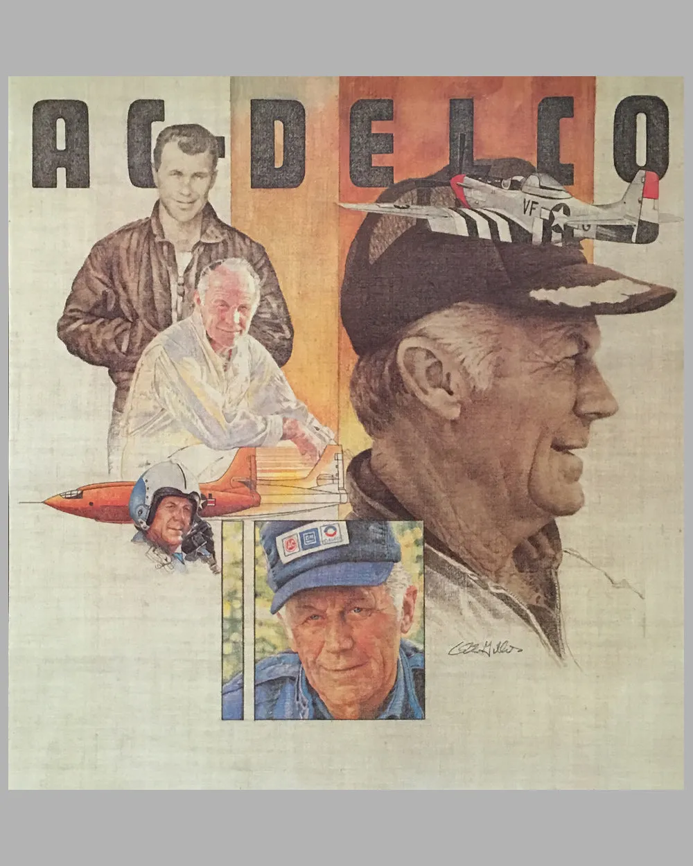 AC Delco Chuck Yeager poster