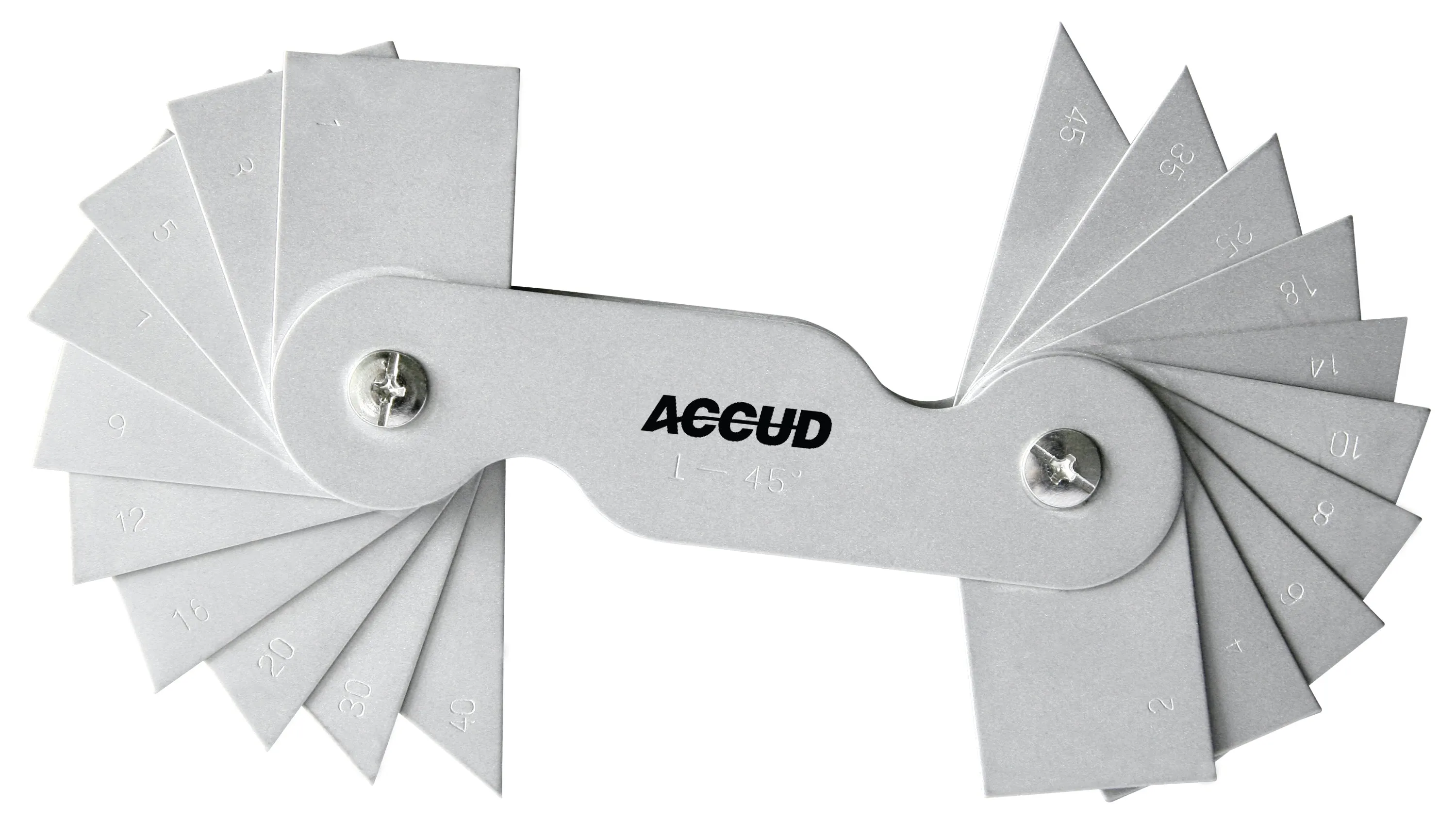 Accud Angle Gauge 1-45 Deg. 20 Leaves 30&#039; Acc.