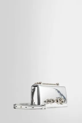 ALEXANDER MCQUEEN WOMAN SILVER CROSSBODY BAGS