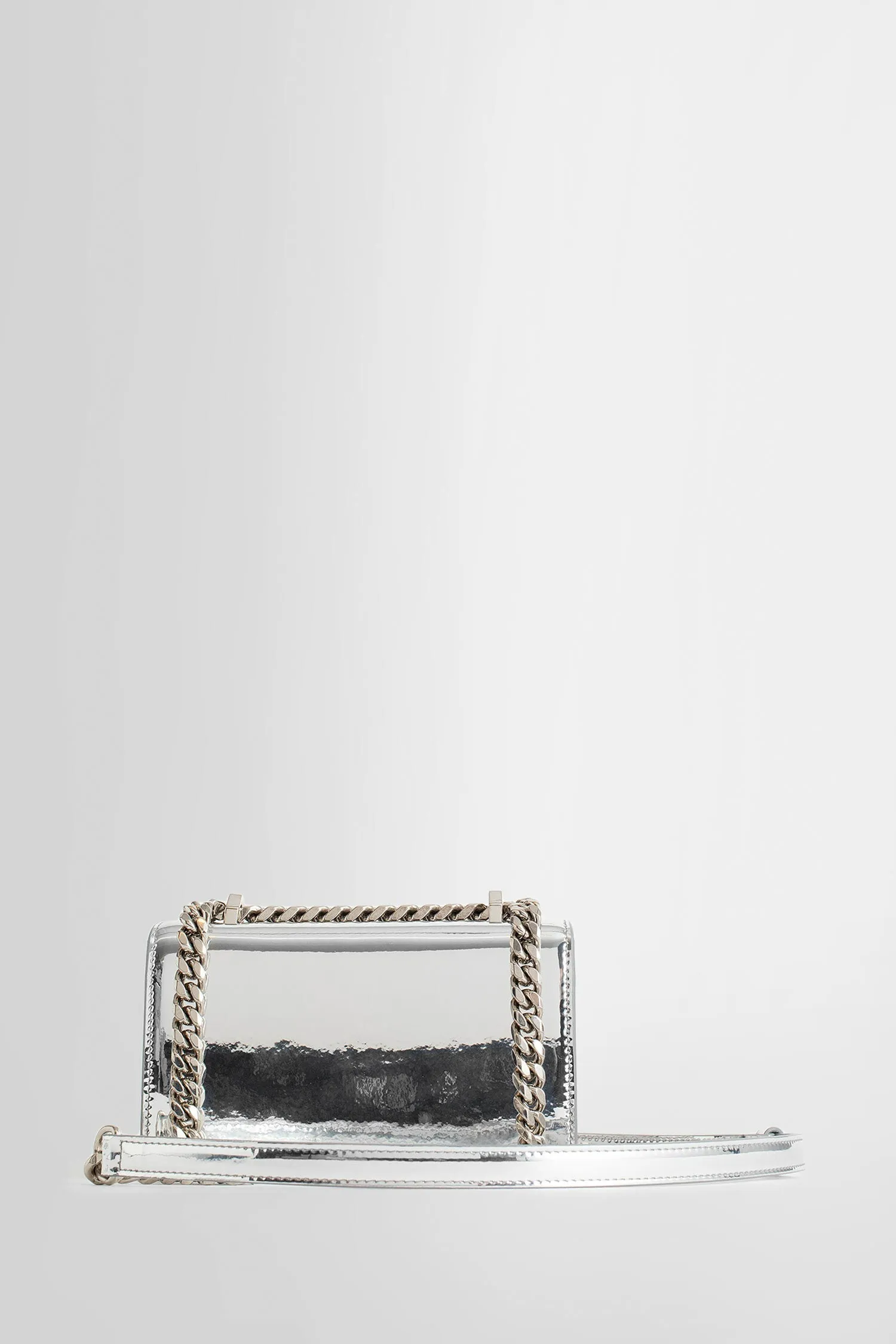 ALEXANDER MCQUEEN WOMAN SILVER CROSSBODY BAGS