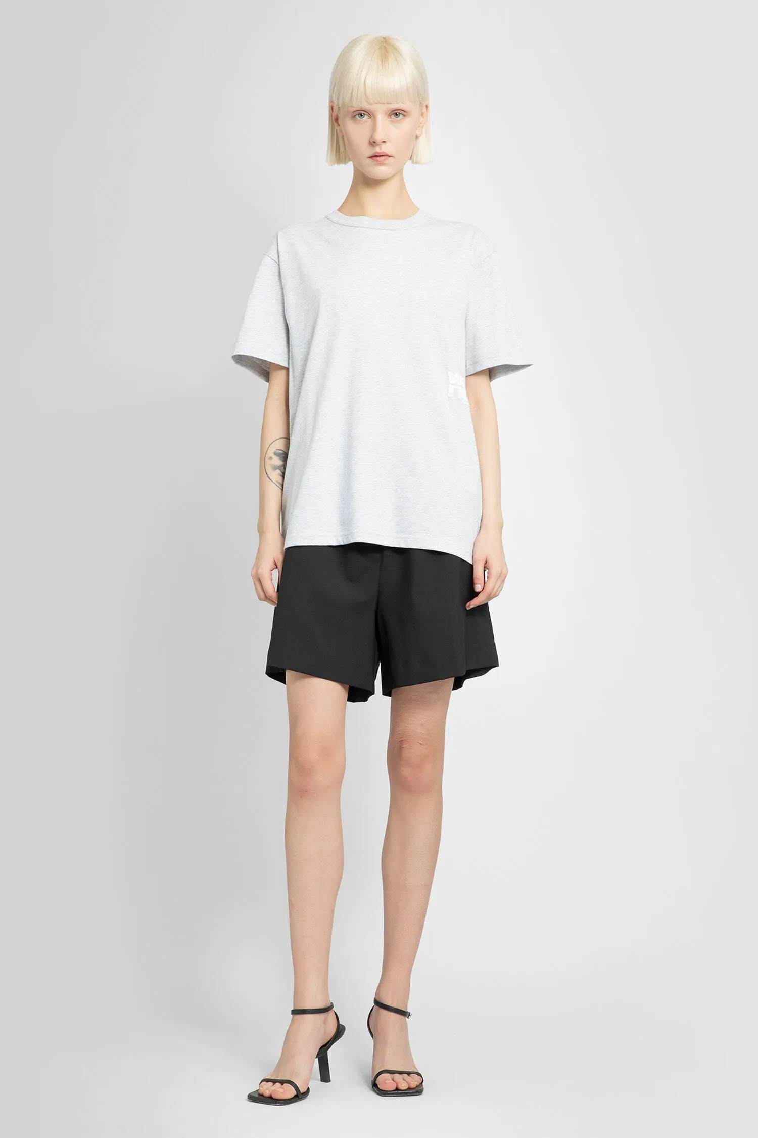 ALEXANDER WANG WOMAN GREY T-SHIRTS & TANK TOPS