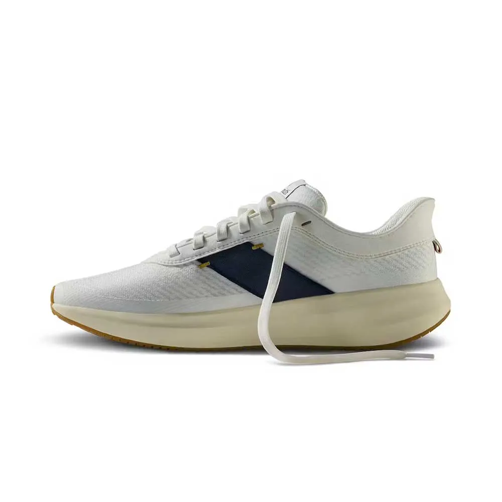 All Gender Eliot Runner Running Shoe - Ivory/ Navy - Regular (D)