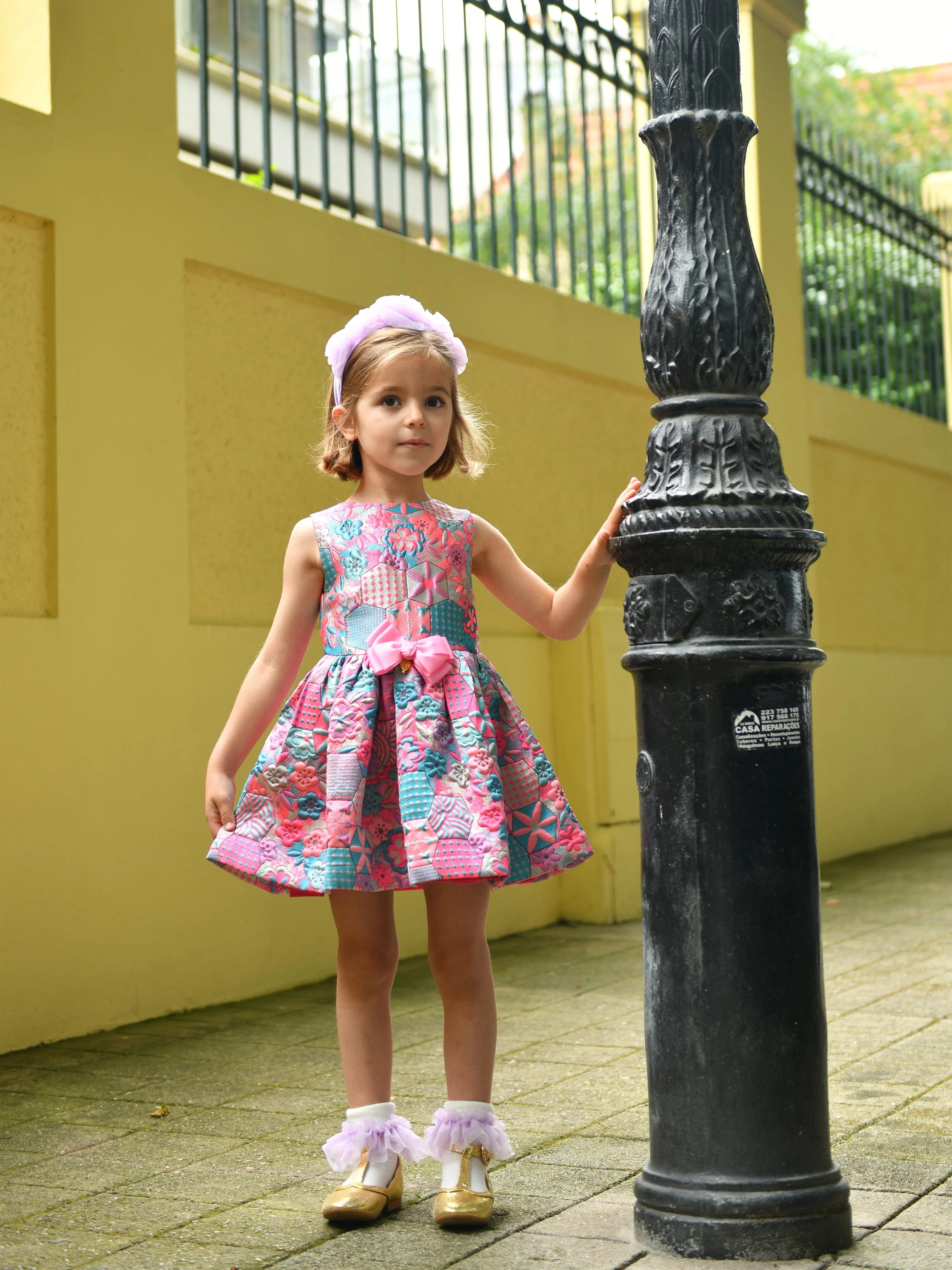 Angels Face Girls Ruby Hexa Dress in Pink