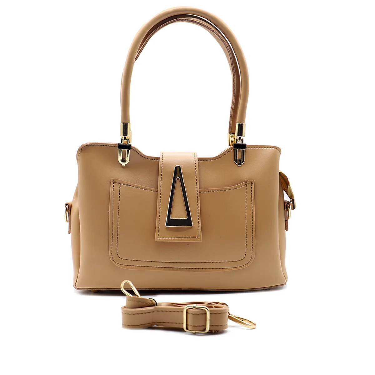 Beige Casual Hand Bag P01863