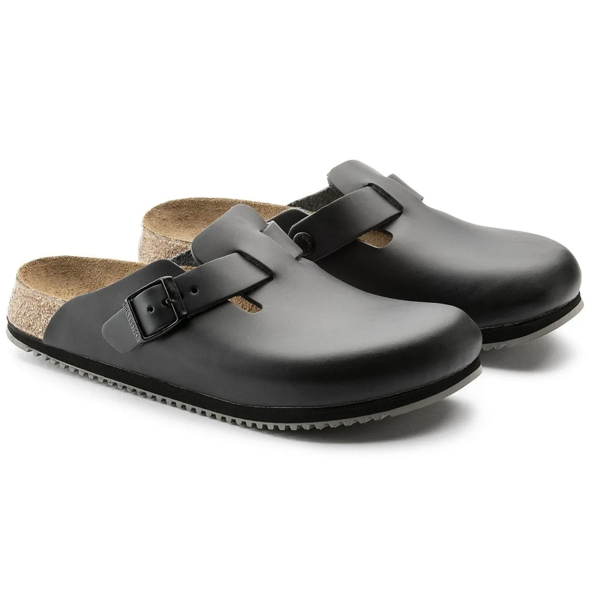 Birkenstock Women's Boston Super Grip Black Leather