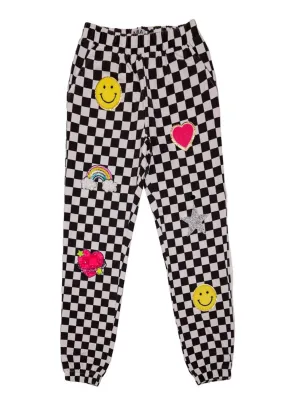 Black Checker Pant