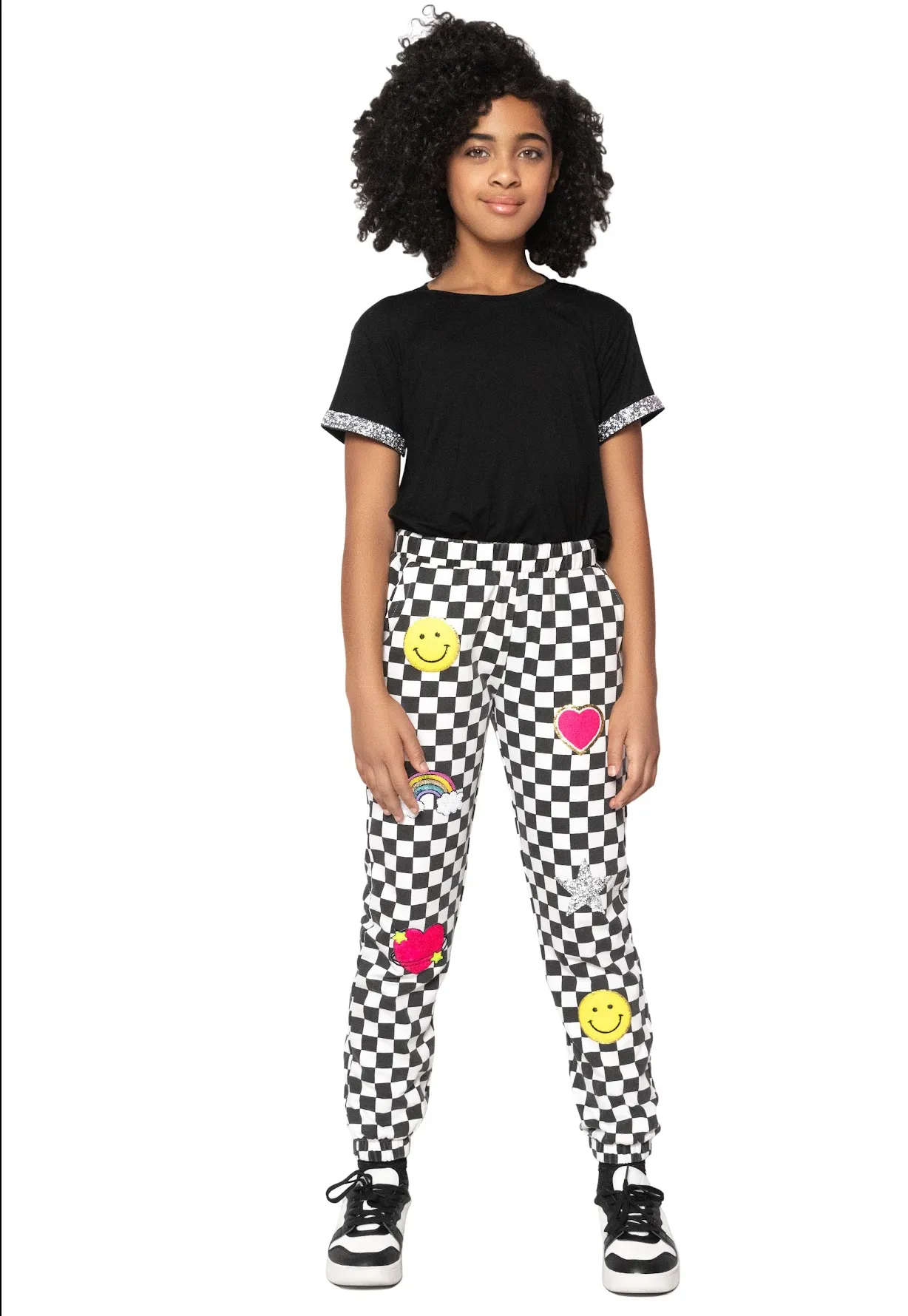 Black Checker Pant