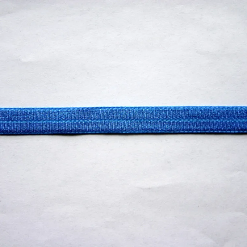 Blueberry Blue Fold Over Elastic Trim