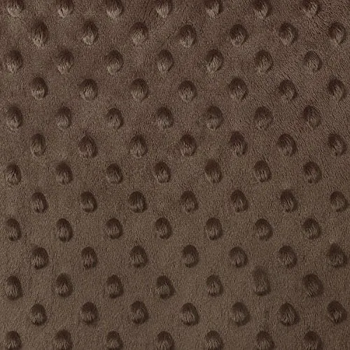 Brown Minky Dimple Dot Fabric