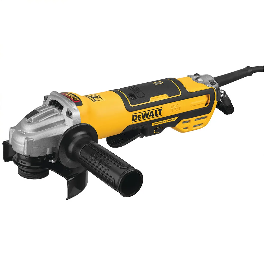 DeWALT DWE43214N 1800W 5" Brushless Paddle Switch Small Angle Grinder Kick Break