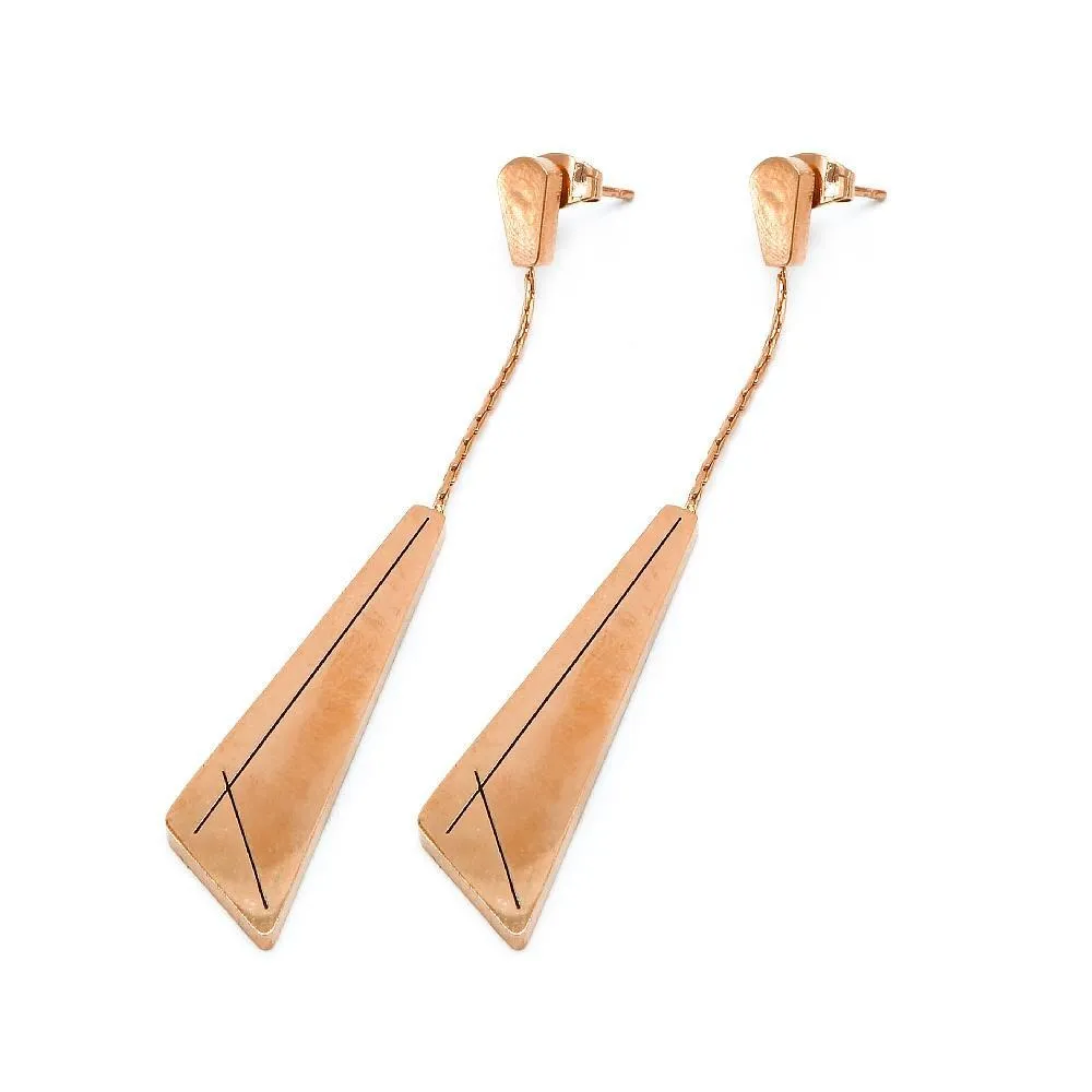 Drop Bar Angle Design Earrings