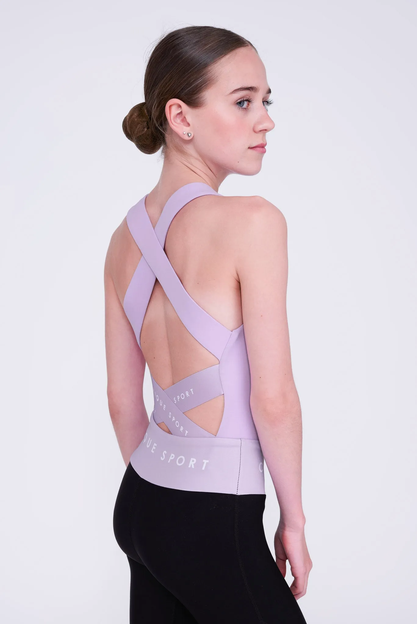 Empower Sleeveless Leotard in Amethyst