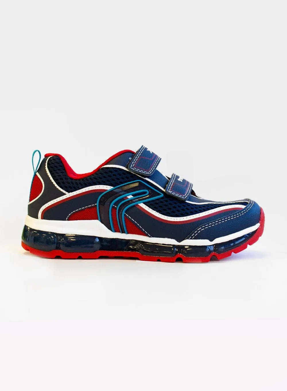 Geox Android Light-Up Trainers in Red/Blue