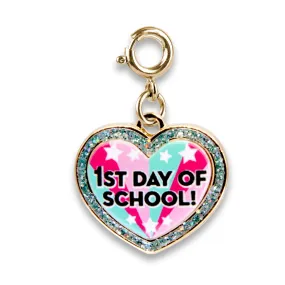 Gold Glitter First Day of School Charm