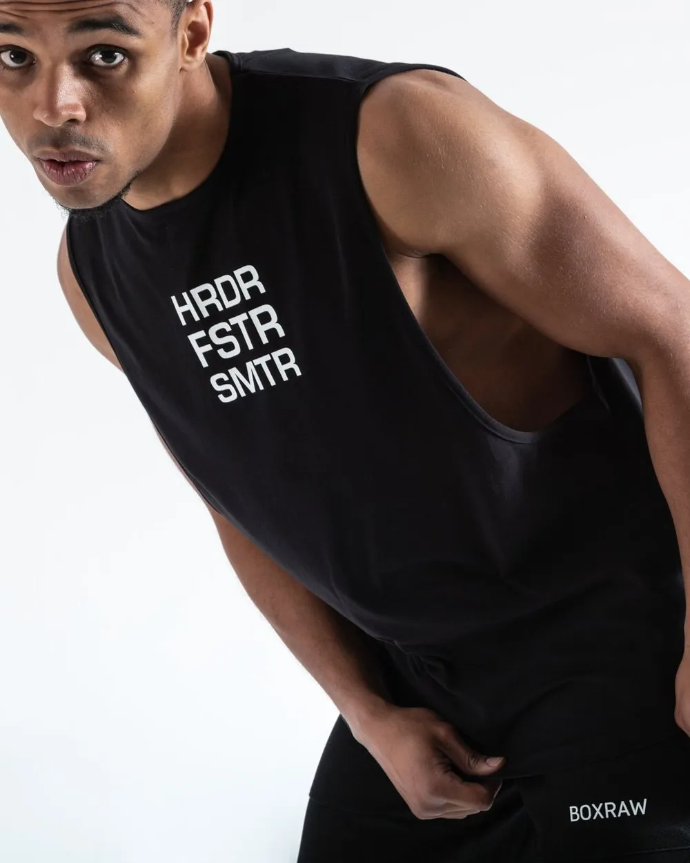 HRDR FSTR SMTR MUSCLE TANK - BLACK