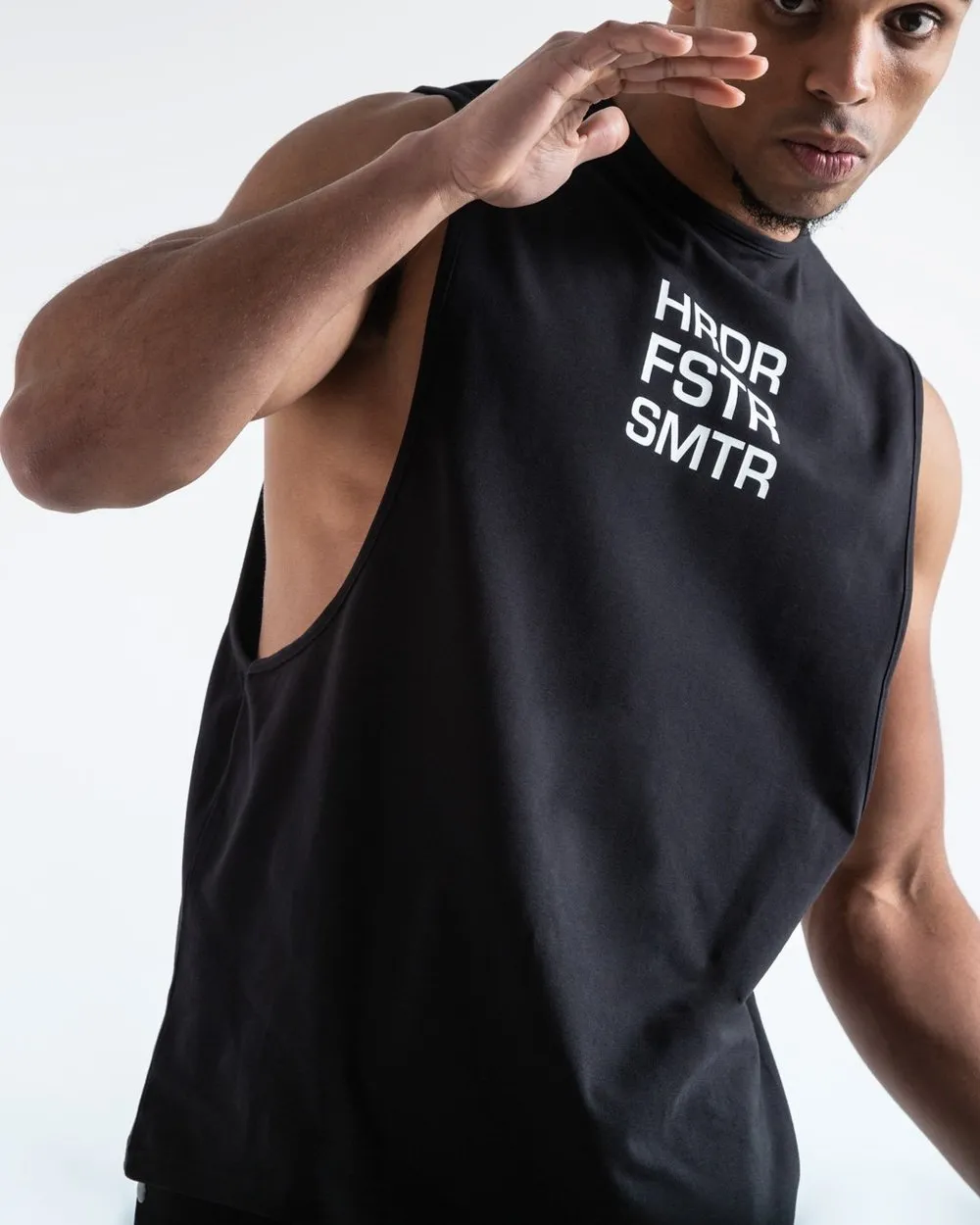 HRDR FSTR SMTR MUSCLE TANK - BLACK