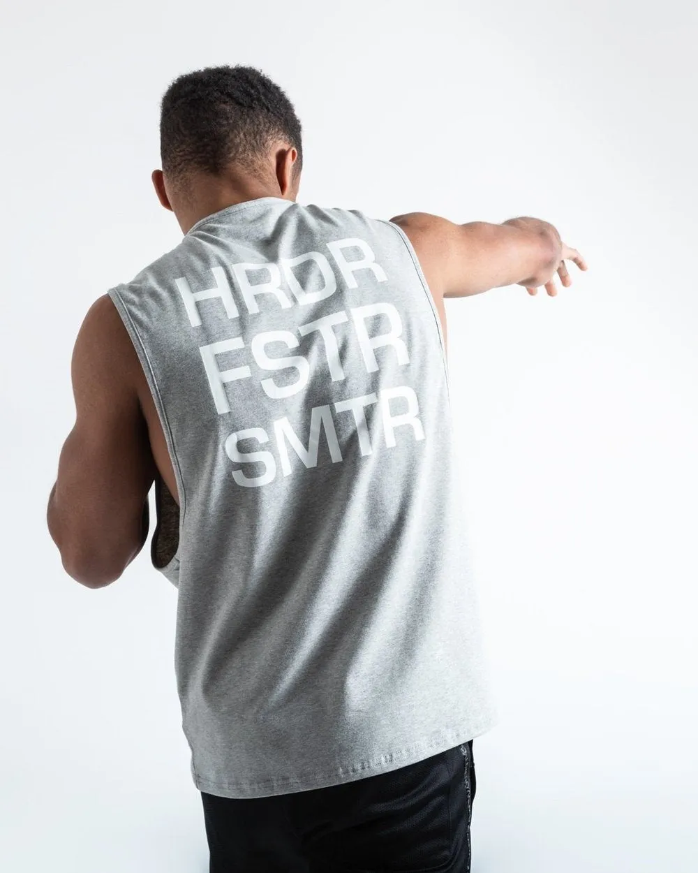 HRDR FSTR SMTR MUSCLE TANK - GREY