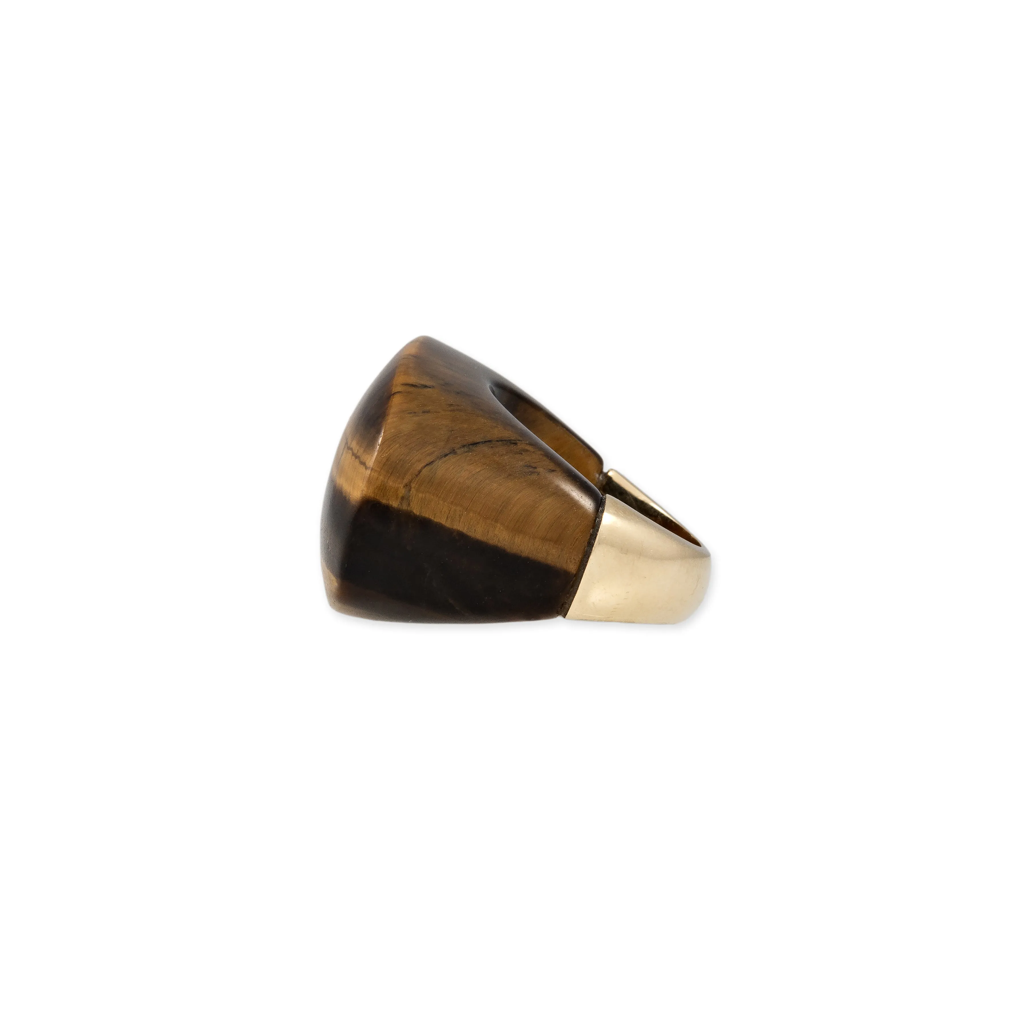 LARGE FREEFORM TIGER'S EYE RING