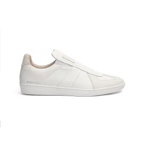 Men's Smooth White Leather Low Tops 01592-000