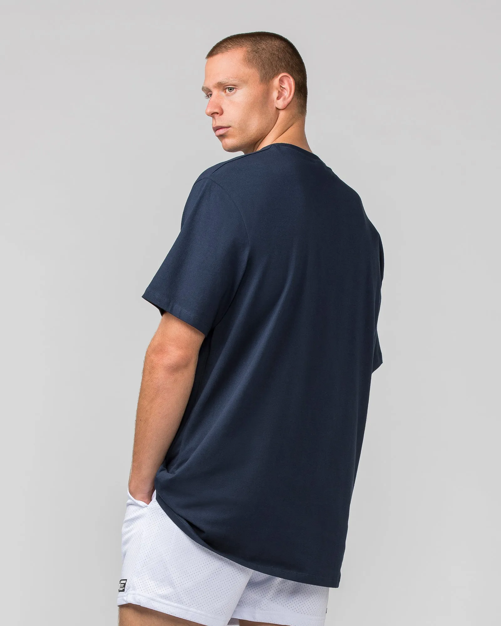 Muscle Nation | Oversized Tonal Tee - Midnight