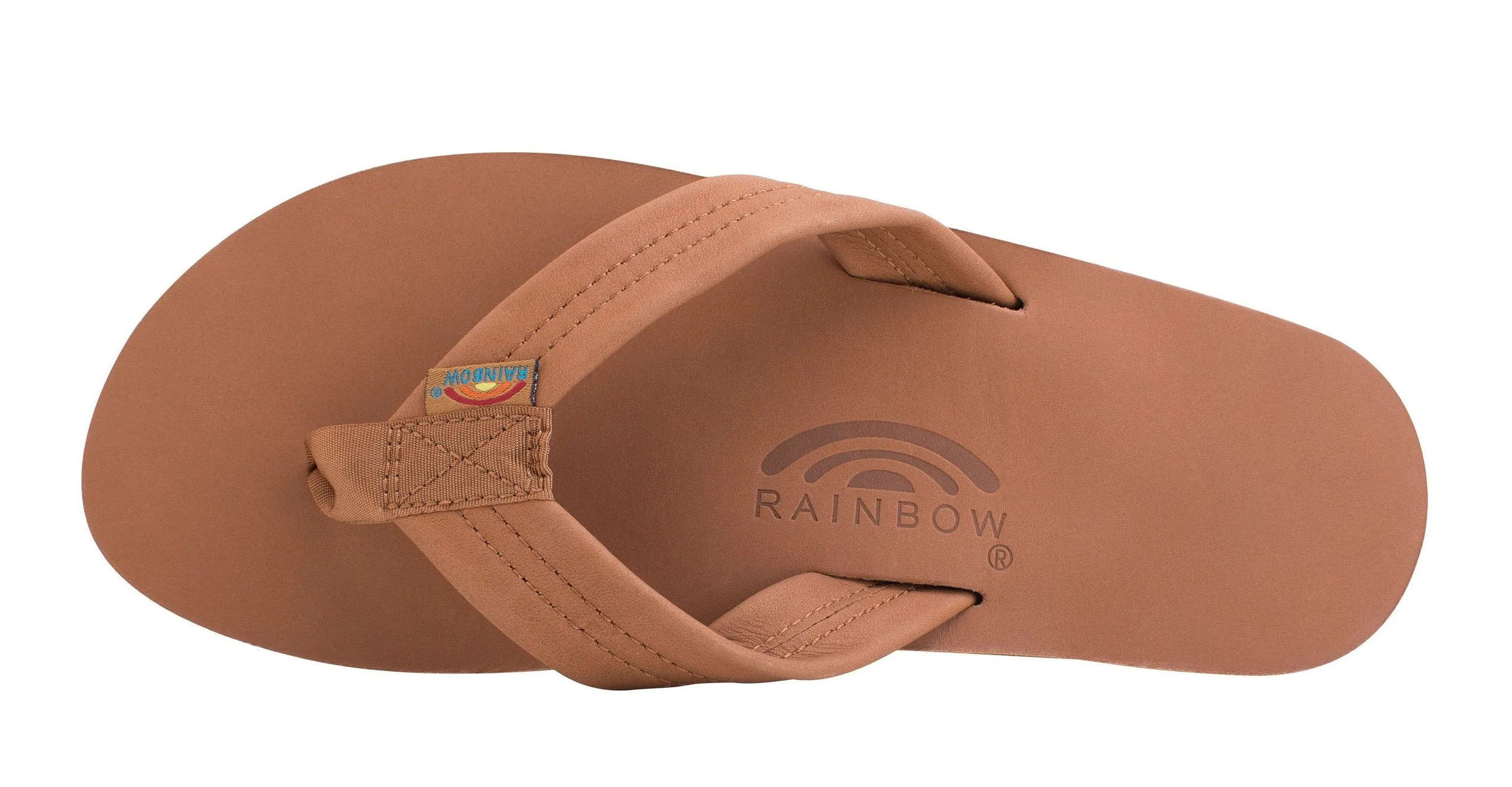 Rainbow Men's Single Layer Leather 1" Strap Sandals 2023