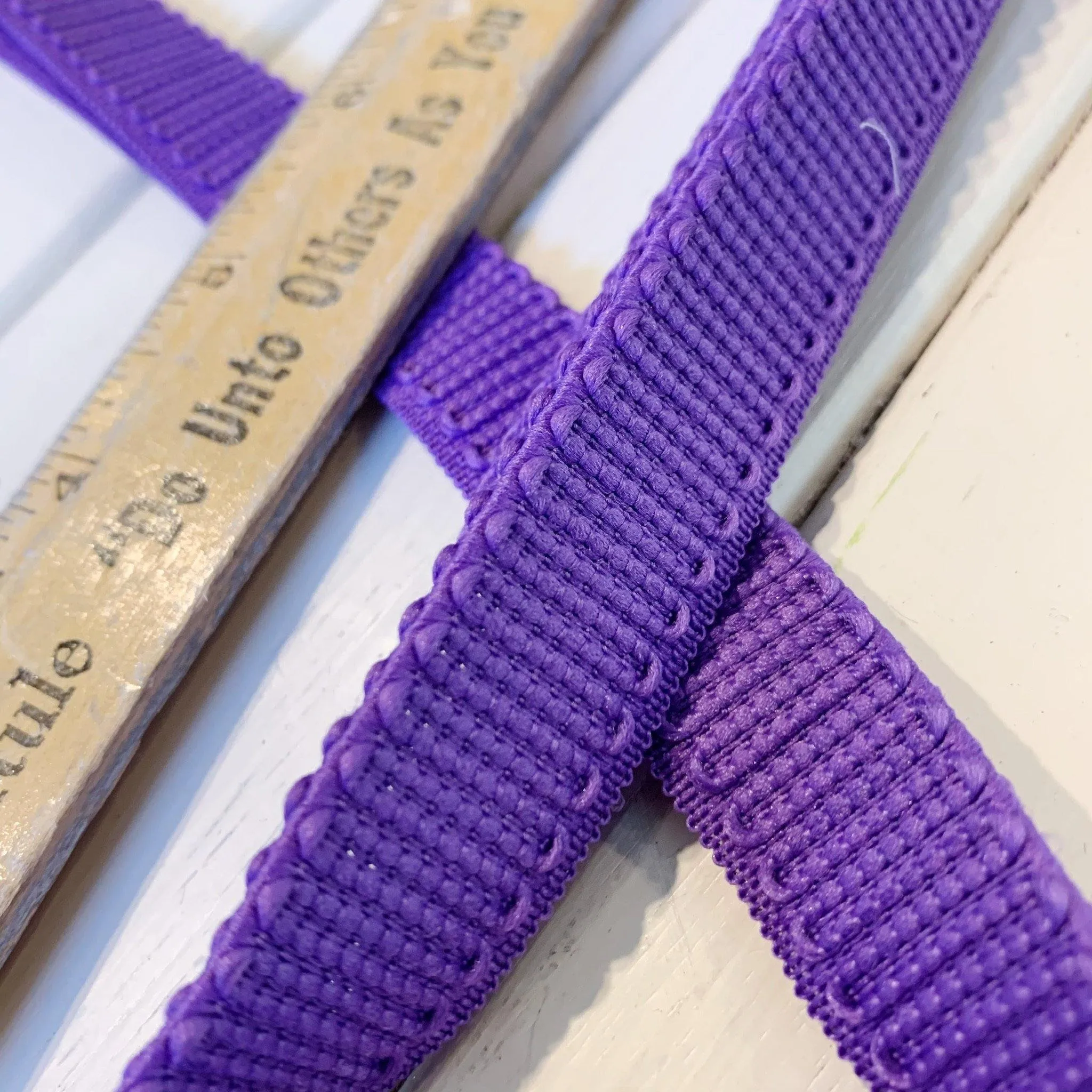 Ribbed Folded Elastic - 1.5" - Electric Purple