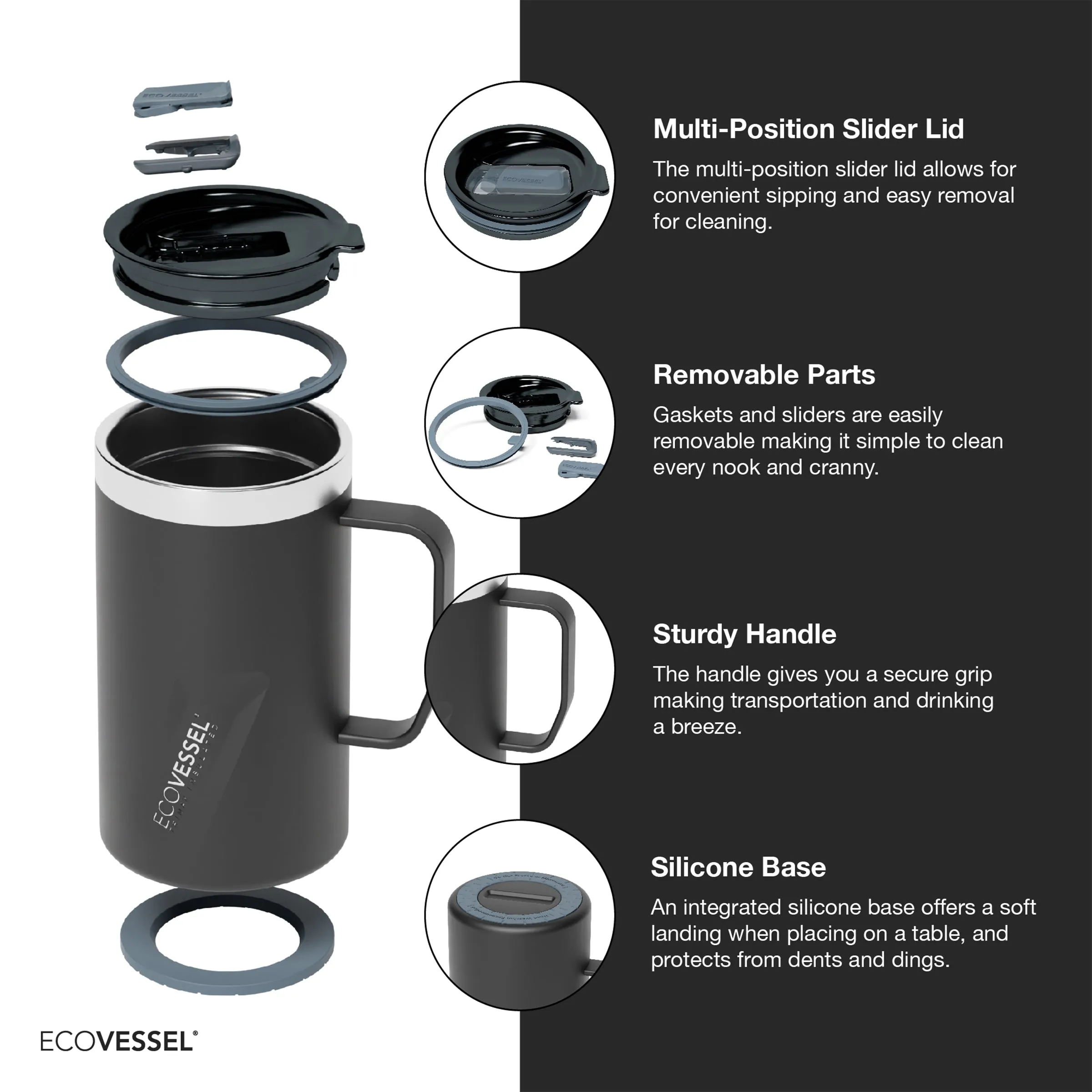 The Transit - 16 oz Mug with Sliding Lid