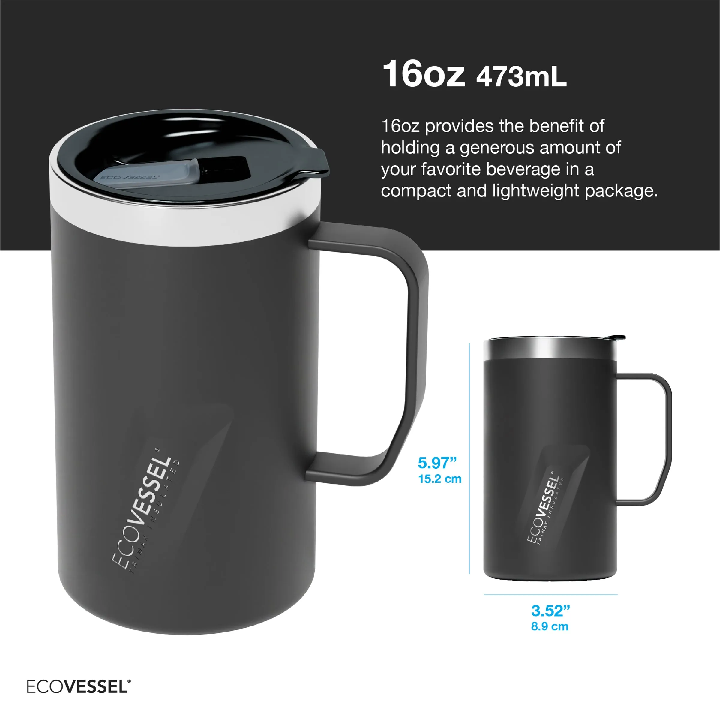 The Transit - 16 oz Mug with Sliding Lid