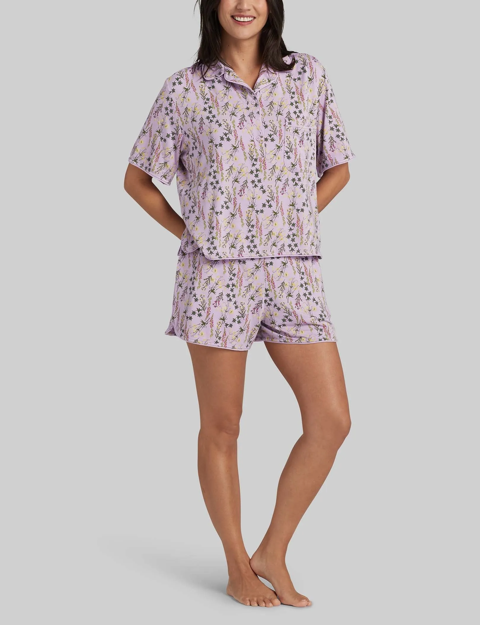 Women's Downtime Pullover Pajama Top & Short Set