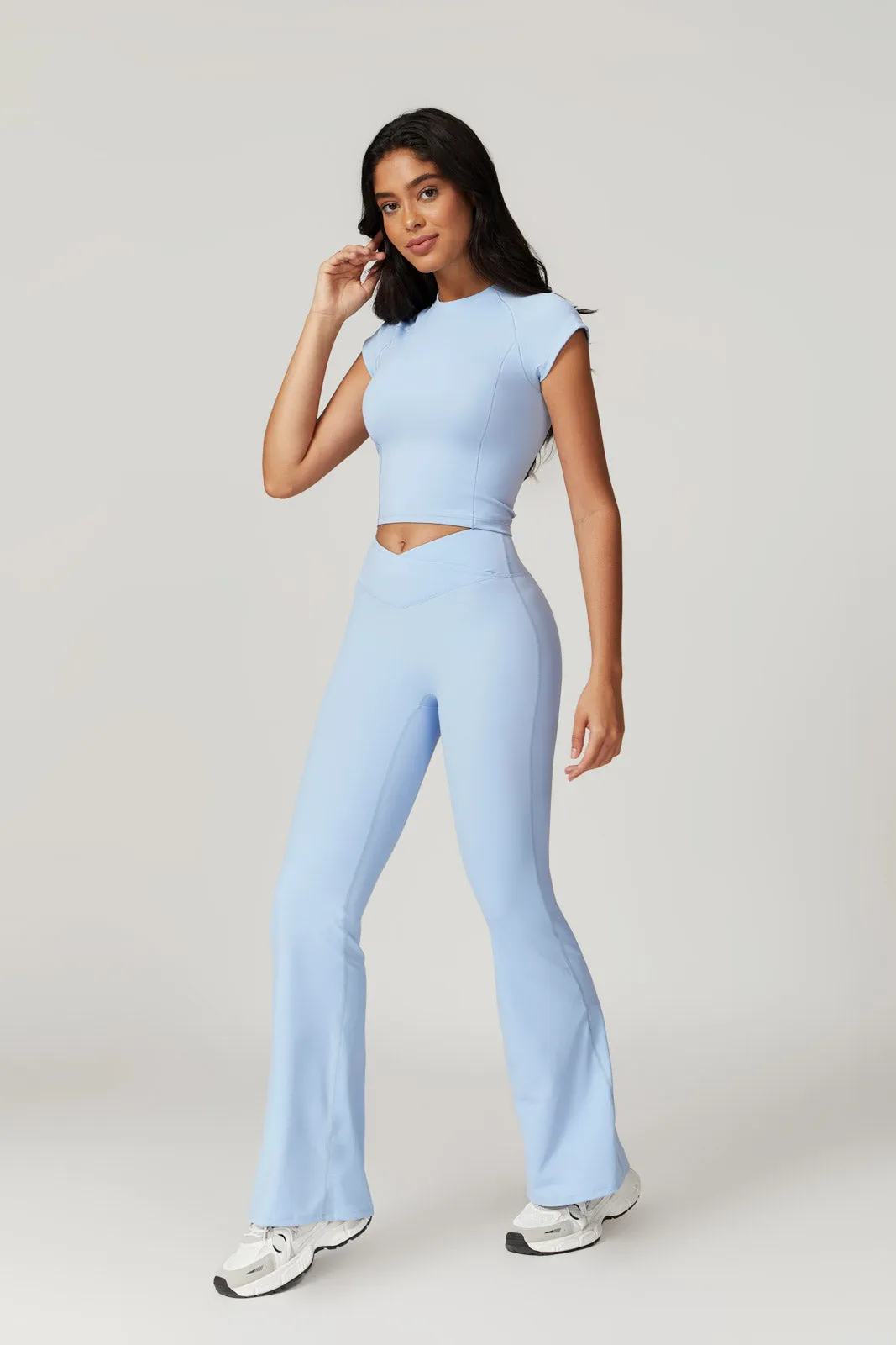 Zoe Top & Leggings Set- Ice Blue